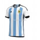 Camisola Argentina Equipamento Primeiro Copa do Mundo 2022 Manga Corta